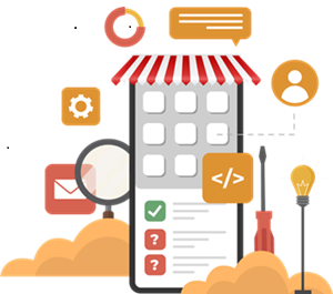 Customer ordering food online using mobile