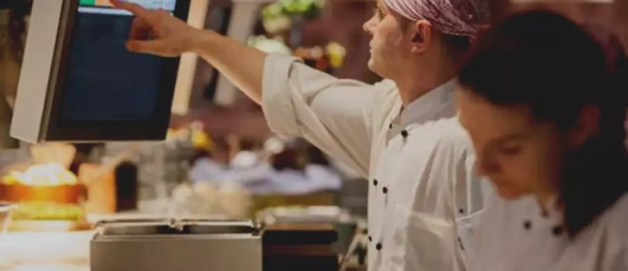 Kitchen Display System in a Restaurant