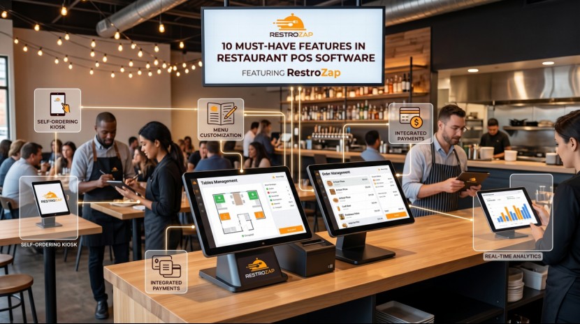 10 Must-Have Features in Restaurant POS Software featuring RestroZap