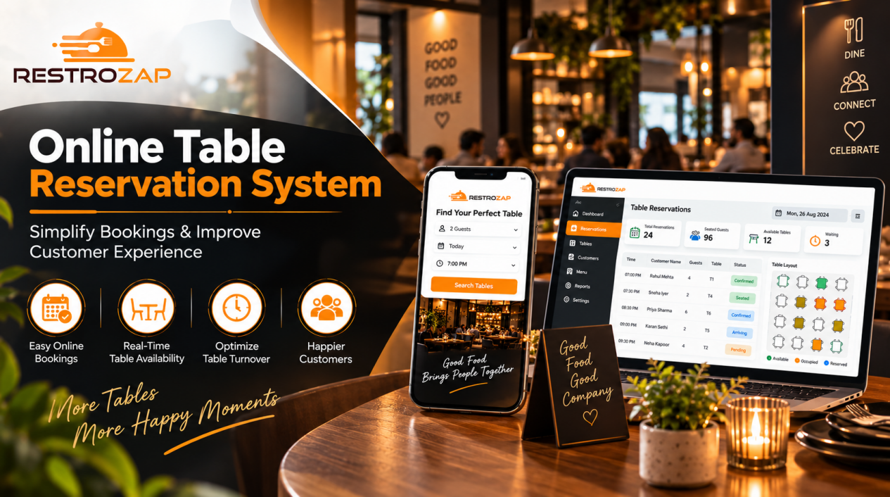 Online Table Reservation System with RestroZap